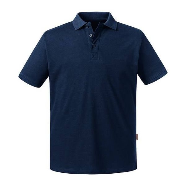 RUSSELL Navy blue men's polo shirt Pure Organic Russell