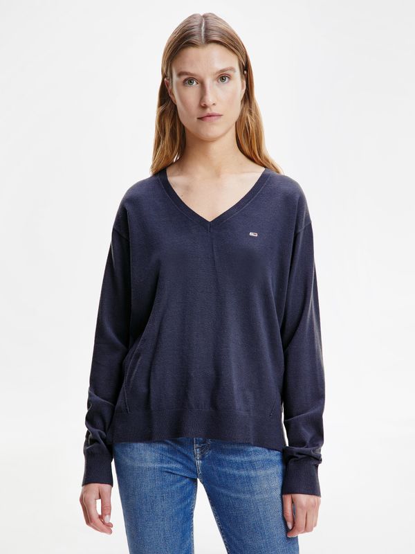 Tommy Hilfiger Navy blue women's lightweight sweater Tommy Jeans