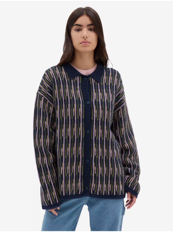 Vans Navy blue women's patterned cardigan VANS ALTA CHUNKY KNIT CARD - Women's