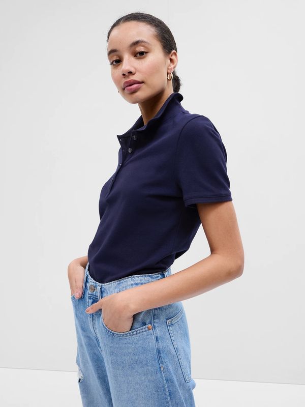 GAP Navy blue women's polo shirt GAP pique