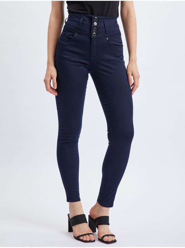 Orsay Navy blue women's skinny fit pants ORSAY