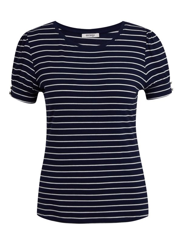 Orsay Navy blue women's striped T-shirt ORSAY