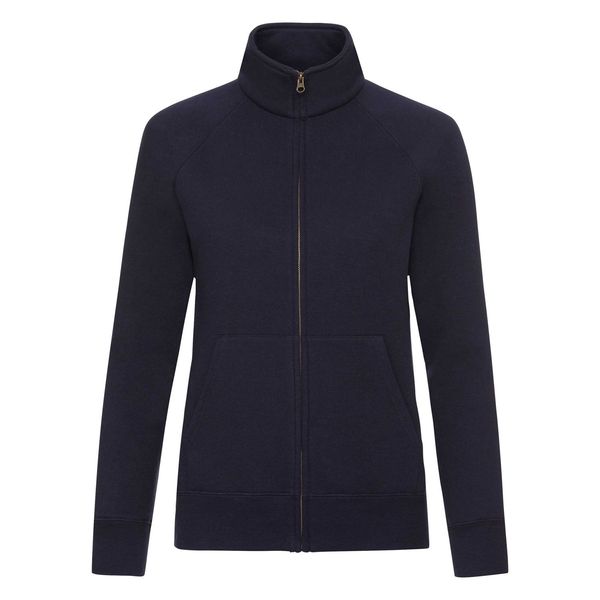 Fruit of the Loom Navy blue women's sweatshirt with stand-up collar Fruit of the Loom