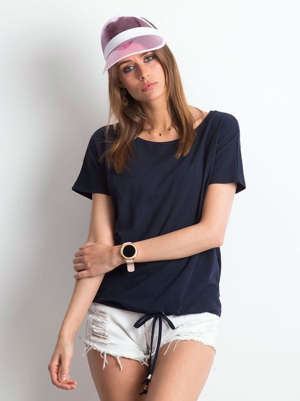 Fashionhunters Navy Curiosity T-Shirt