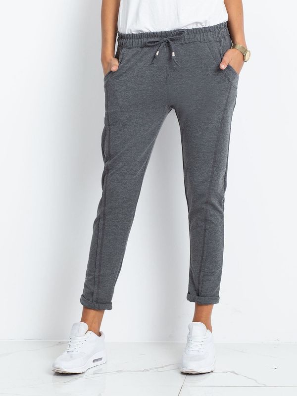 Fashionhunters Navy Grey Approachable Sweatpants