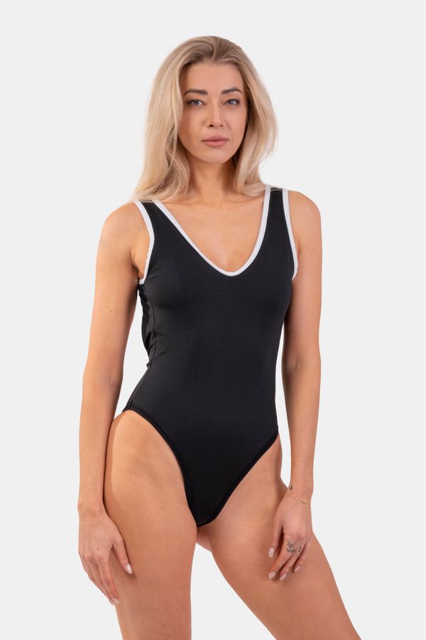 NEBBIA NEBBIA All Black French Style Swimsuit