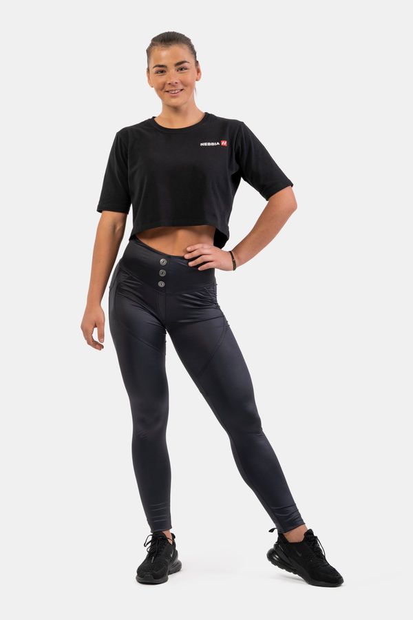 NEBBIA NEBBIA Glossy Look Bubble Butt High Waist Leggings