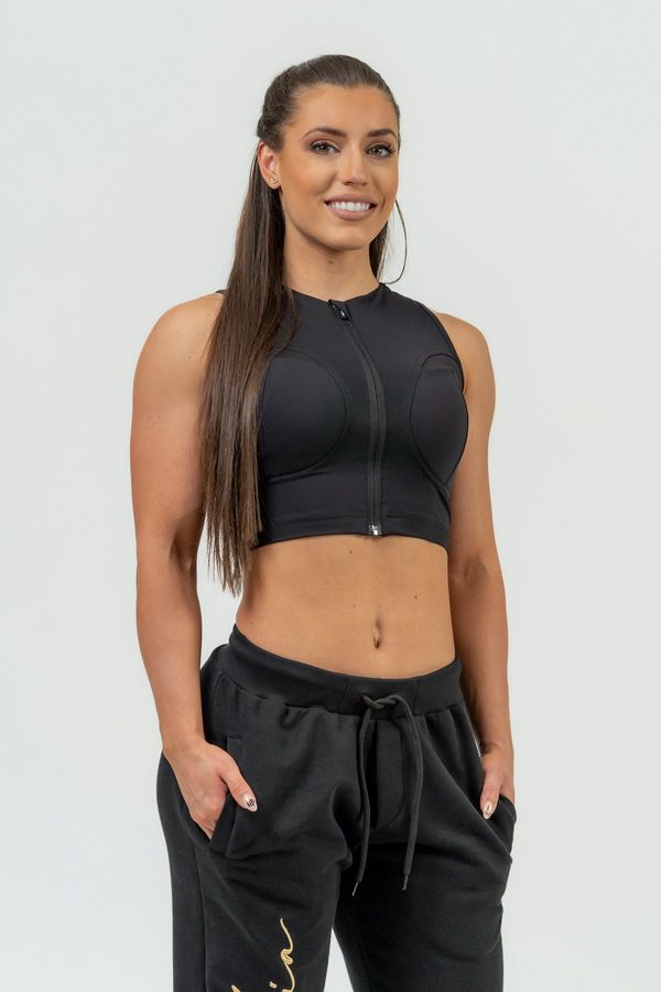 NEBBIA NEBBIA Women's crop top with high support INTENSE Mesh