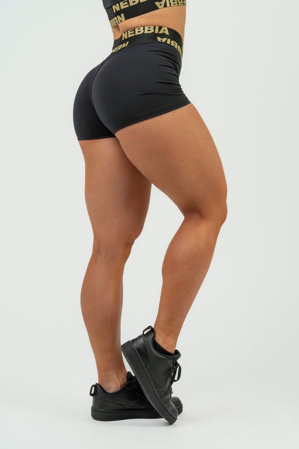 NEBBIA NEBBIA Women's high-waisted compression shorts INTENSE Leg Day Gold/gold