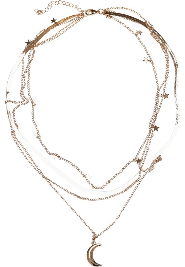 Urban Classics Necklace with star layering - gold color