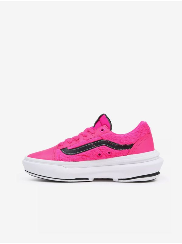 Vans Neon Pink Women's Sneakers with Leather Details VANS - Women
