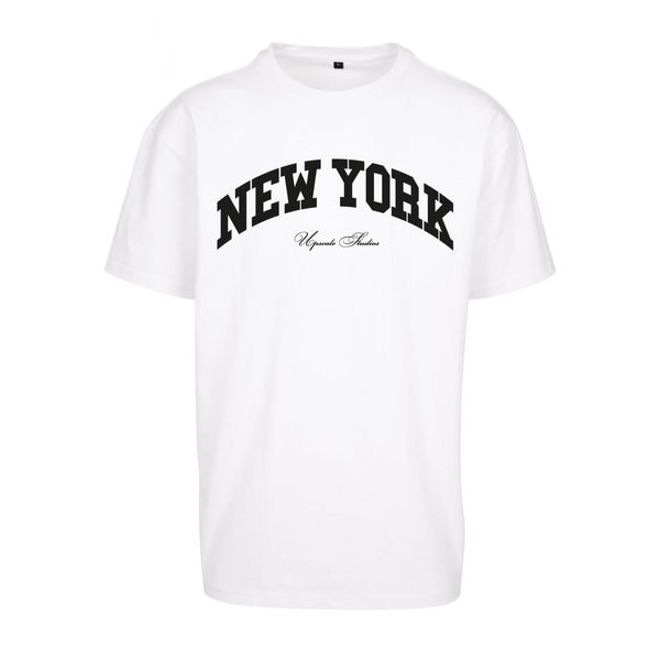 Mister Tee New York College Oversize T-Shirt in White