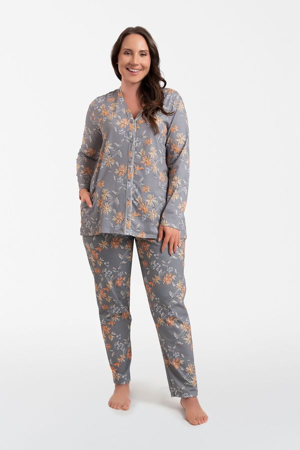 Italian Fashion Nidri women's pajamas long sleeves, long legs - print