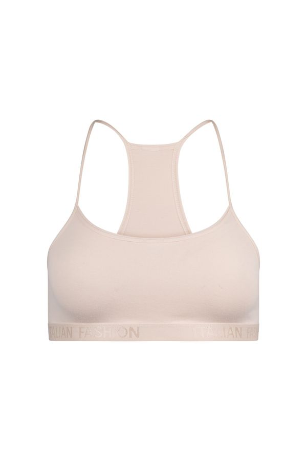 Italian Fashion Nikola girl's bra with narrow straps - powder