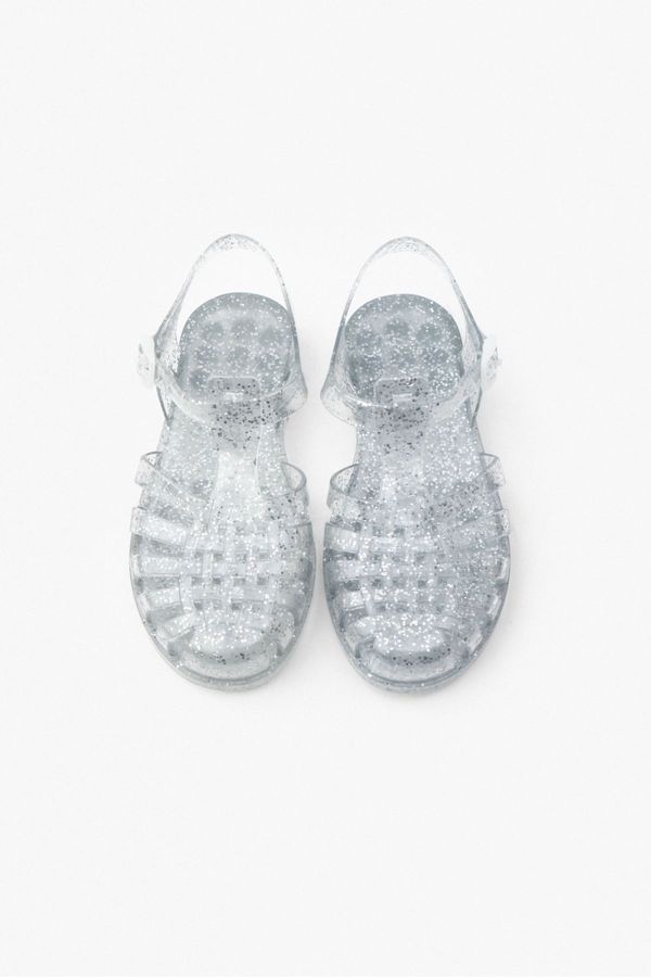 NİŞANTAŞI SHOES NİŞANTAŞI SHOES Anderline Jr. Transparent Glitter Matte Belt Detail Children's Sandals