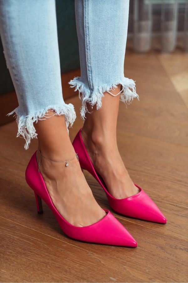 NİŞANTAŞI SHOES NİŞANTAŞI SHOES Brenda Fuchsia Matte Pointed Toe Women's Stilettos