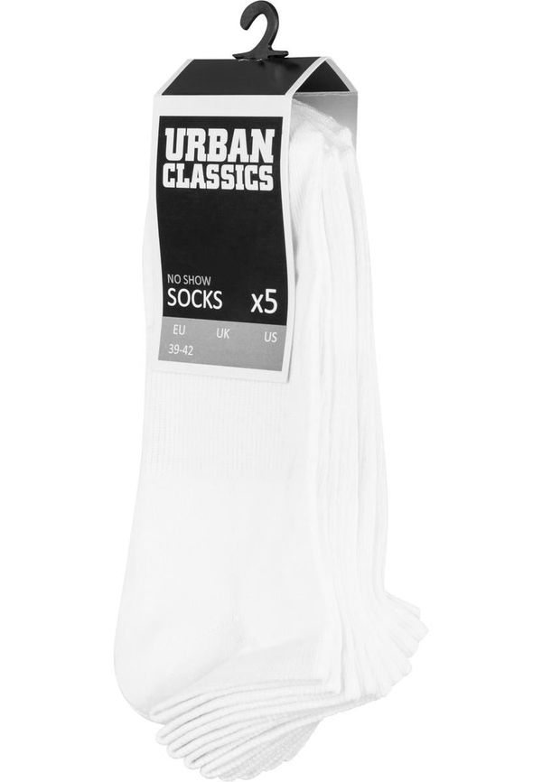 Urban Classics Accessoires No Show Socks 5-Pack white