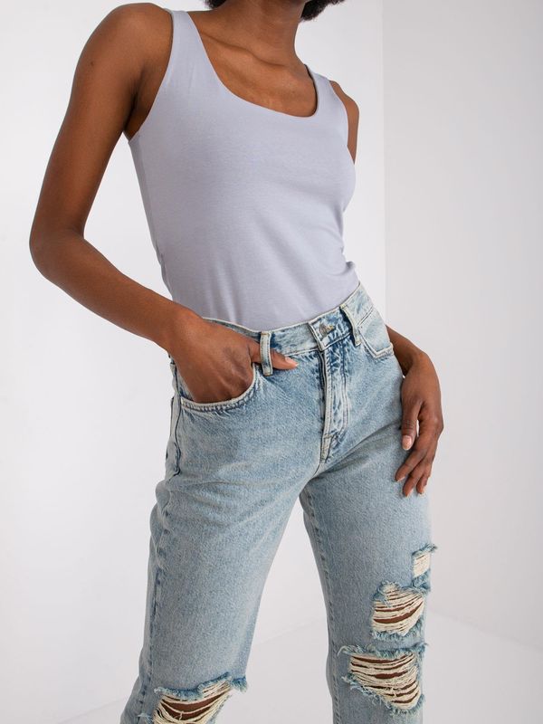 Fashionhunters Noelle gray simple top