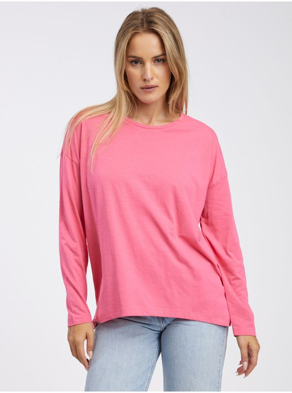 Noisy May Noisy May Dark pink Womens Basic Oversize Long Sleeve T-Shirt Noisy Ma - Women