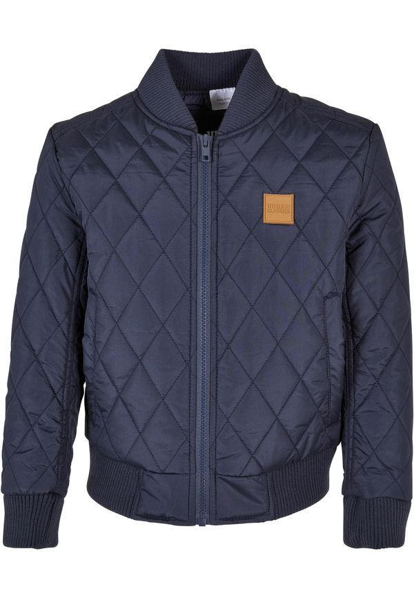 Urban Classics Kids Nylon jacket for boys Diamond Quilt in a navy design