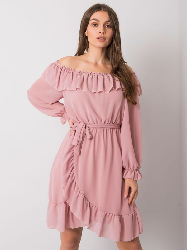 Fashionhunters OCH BELLA Pink dress with long sleeves