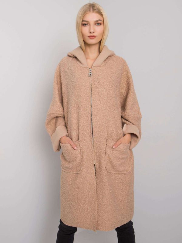 Fashionhunters OCH BELLA Women's beige coat with pockets