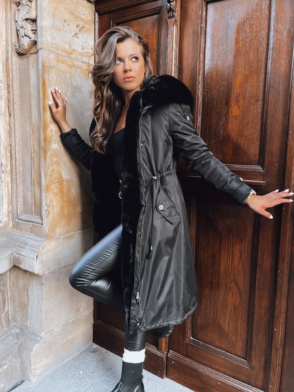 DStreet Ocieplana parka damska HARPERSOFT czarna Dstreet