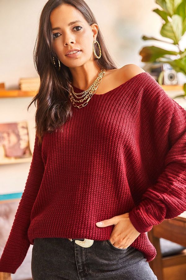 Olalook Olalook V-Neck Thessaloniki Knit Oversized Knitwear Sweater