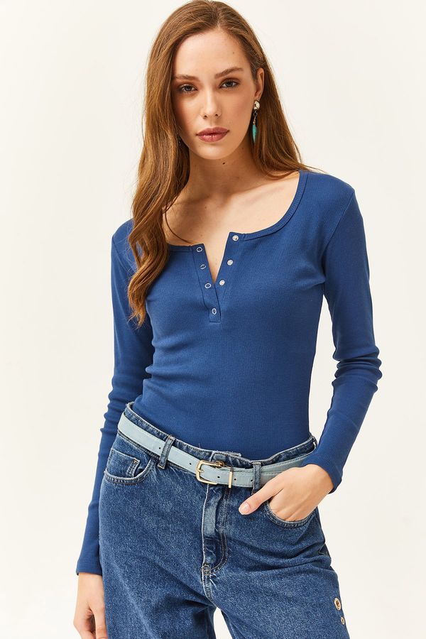 Olalook Olalook Women's Indigo Popped Camisole Blouse