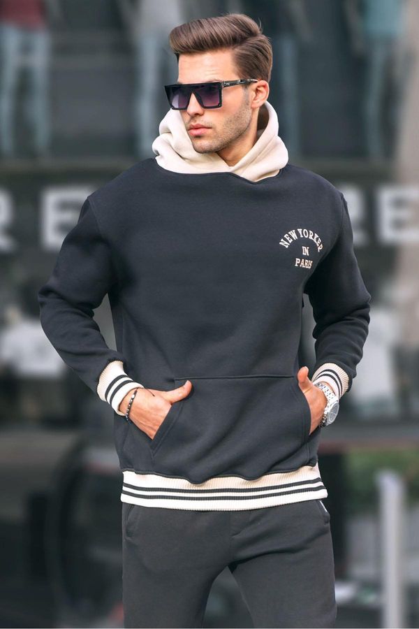 Olcay Olcay Fur Long Inflatable Cap with Detachable Hood Black