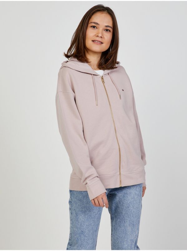 Tommy Hilfiger Old Pink Women's Zippered Sweatshirt Tommy Hilfiger - Ladies