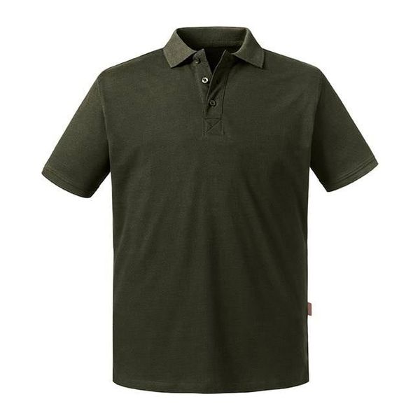 RUSSELL Olive Men's Polo Shirt Pure Organic Russell