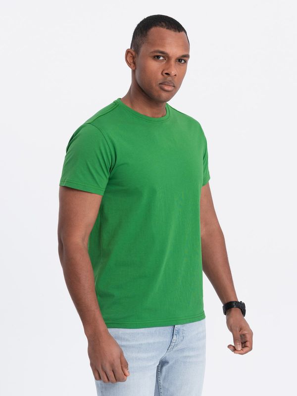 Ombre Ombre BASIC men's classic cotton T-shirt - green