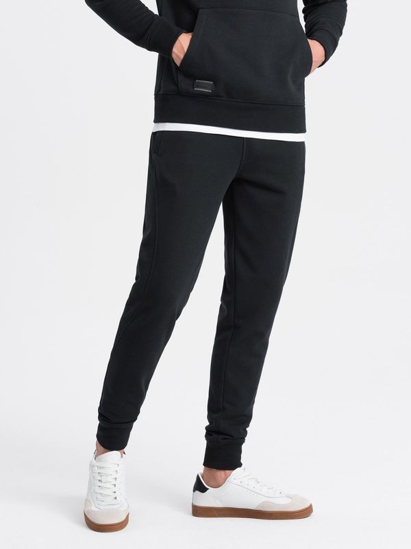 Ombre Ombre BASIC men's cotton sweatpants joggers - black