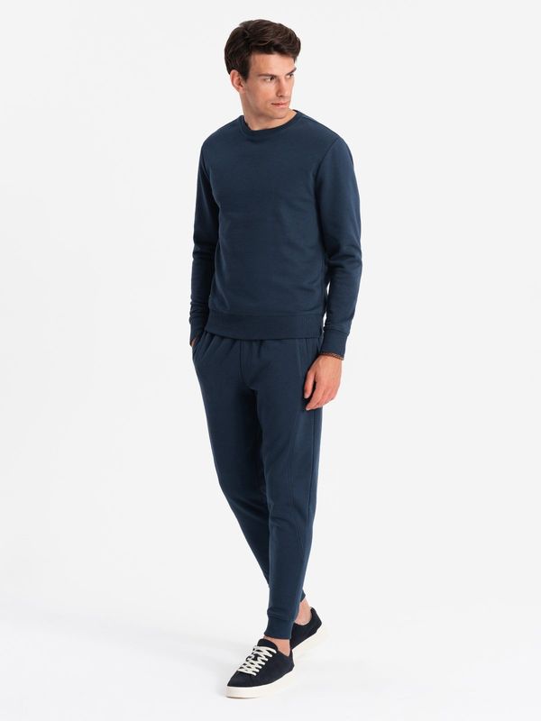 Ombre Ombre BASIC men's cotton sweatshirt set unbuttoned sweatshirt + joggers