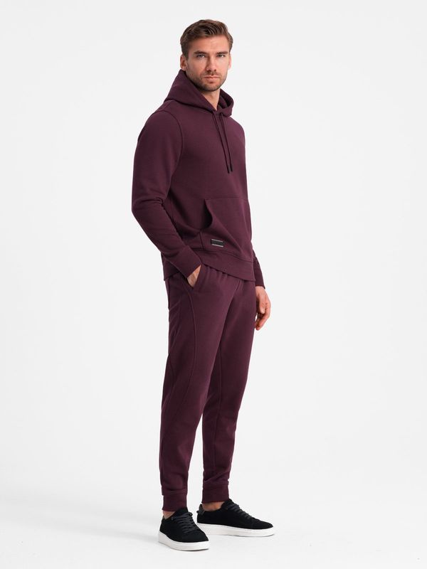 Ombre Ombre BASIC men's cotton tracksuit set kangaroo sweatshirt + joggers