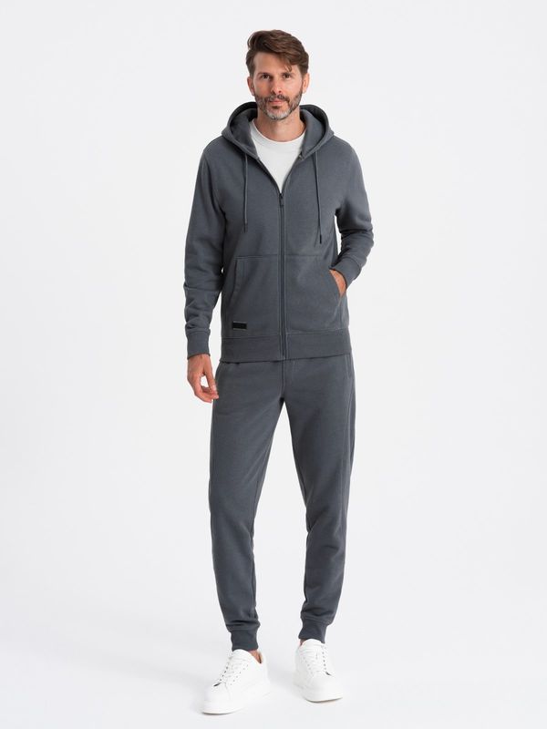 Ombre Ombre BASIC men's cotton tracksuit set unbuttoned sweatshirt + joggers