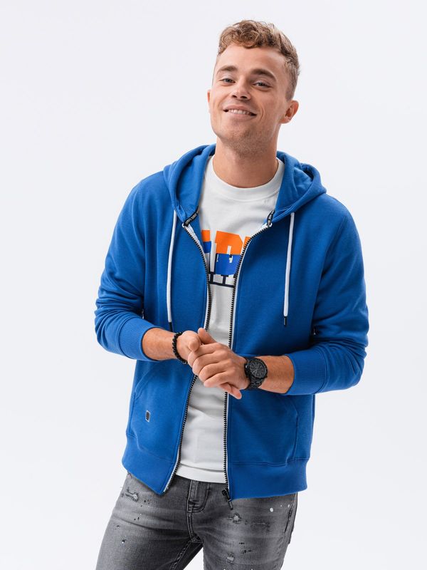 Ombre Ombre BASIC men's unbuttoned hooded sweatshirt