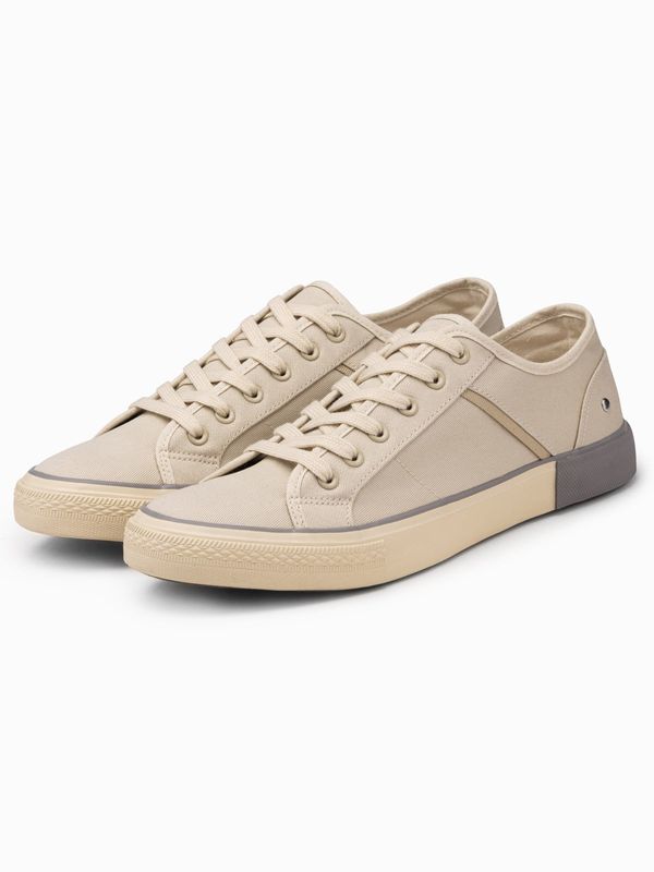 Ombre Ombre Classic men's sneakers with rivets - cream