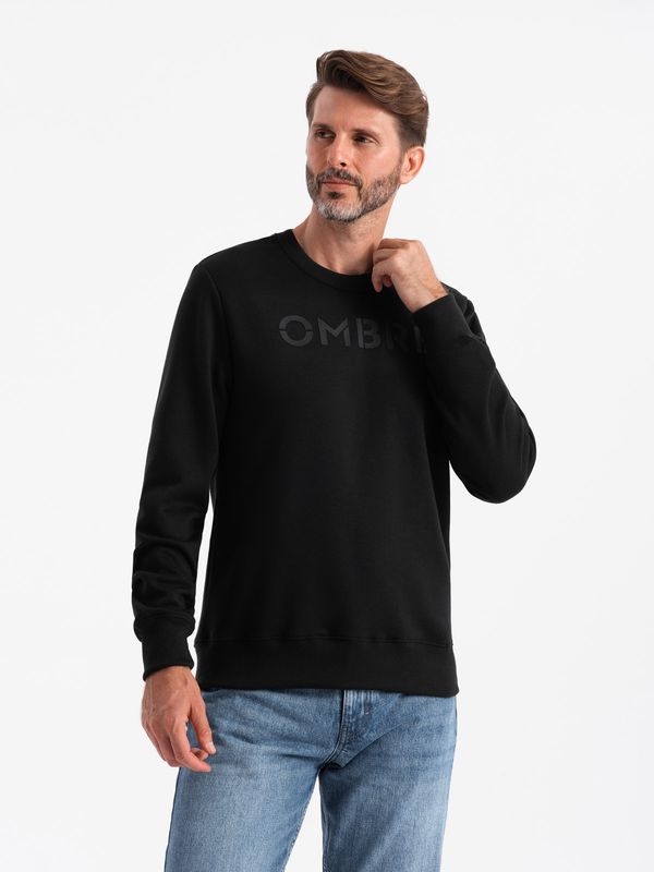 Ombre Ombre Classic men's sweatshirt with inscription - black