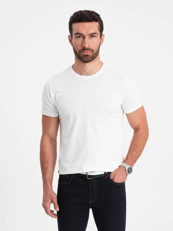Ombre Ombre Men's BASIC classic cotton T-shirt - white