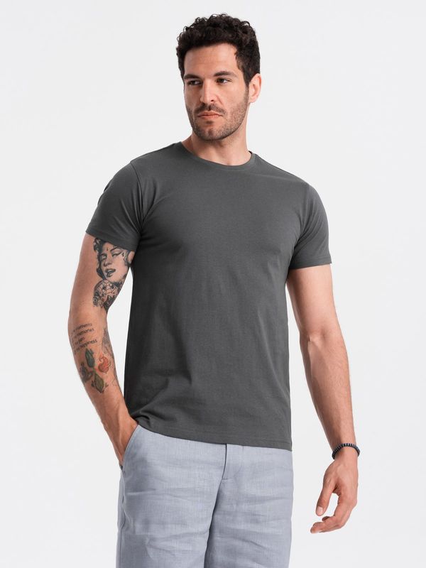 Ombre Ombre Men's classic cotton BASIC T-shirt - graphite