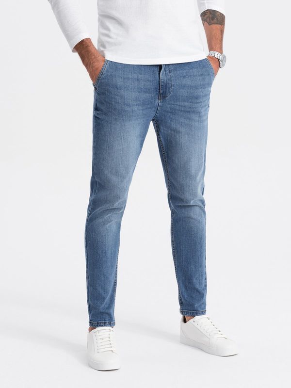 Ombre Ombre Men's denim pants CARROT FIT - blue