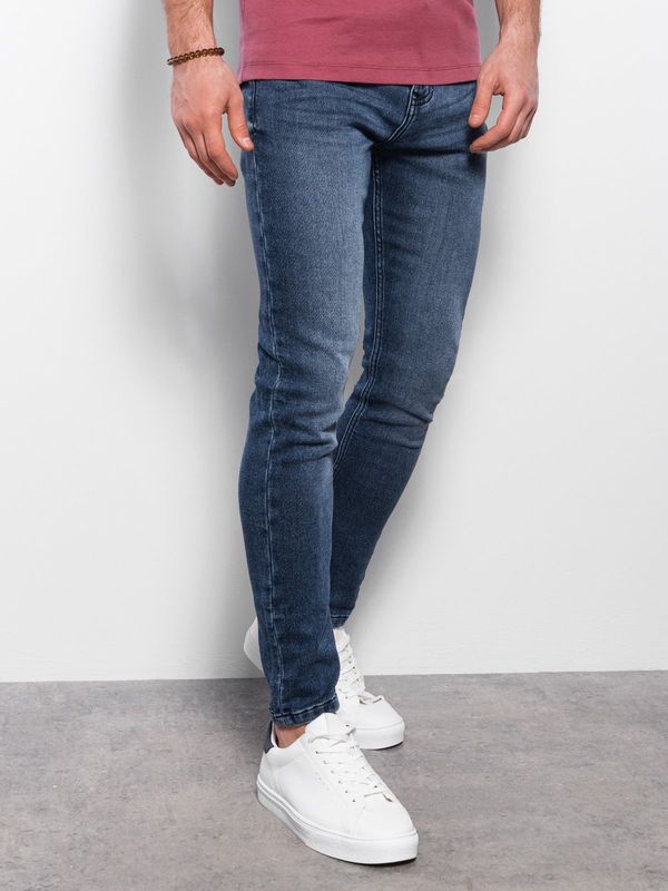 Ombre Ombre Men's denim pants SKINNY FIT - navy blue