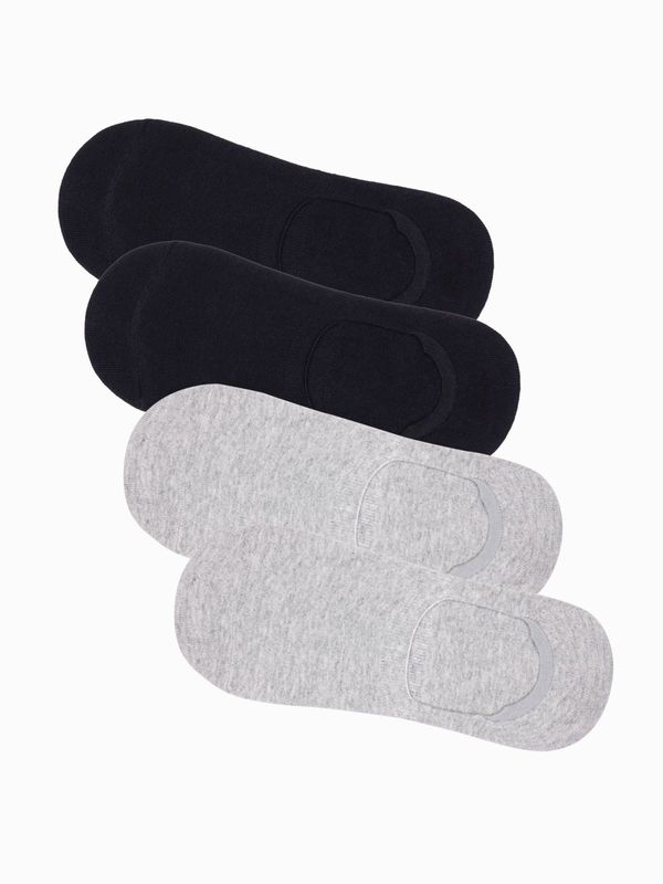 Ombre Ombre Men's foot socks 4-pack - grey-black OM-SOSS