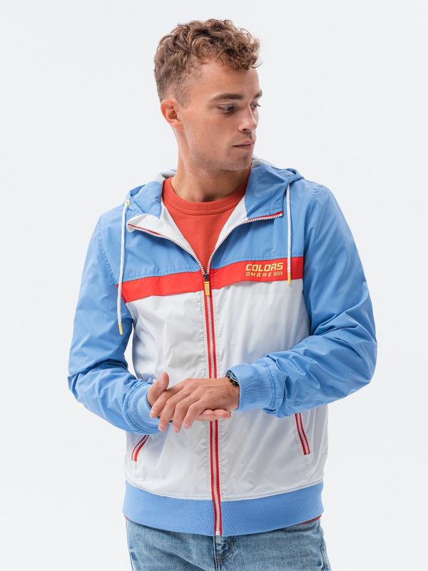 Ombre Ombre Men's hooded windbreaker jacket