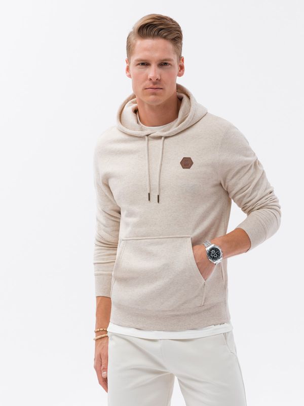 Ombre Ombre Men's kangaroo hoodie - cream