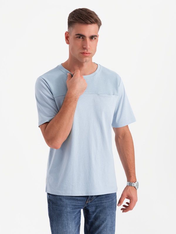 Ombre Ombre Men's LOOSE FIT t-shirt with pocket - blue