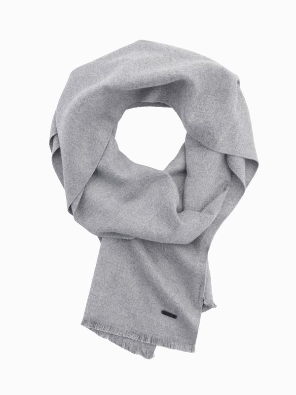 Ombre Ombre Men's monochrome fringed scarf - grey