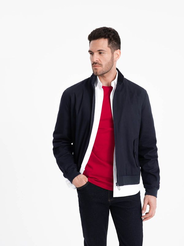 Ombre Ombre Men's quilted bagged jacket - navy blue